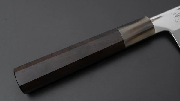 Hitohira Kikuchiyo Rou Silver #3 Fully Mirror Polished Gyuto 210mm Ebony Handle - Tetogi