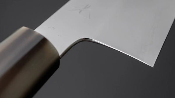 Hitohira Kikuchiyo Rou Silver #3 Fully Mirror Polished Gyuto 210mm Ebony Handle - Tetogi