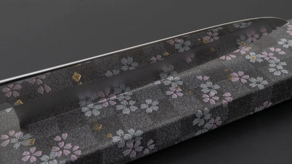 Hitohira Kikuchiyo Rou Silver #3 Mirror Polished Gyuto 210mm Ebony Handle - Tetogi