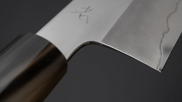 Hitohira Kikuchiyo Rou Silver #3 Mirror Polished Gyuto 210mm Ebony Handle - Tetogi
