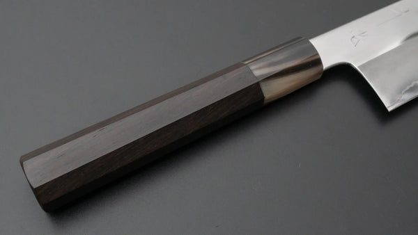 Hitohira Kikuchiyo Rou Silver #3 Mirror Polished Gyuto 210mm Ebony Handle - Tetogi