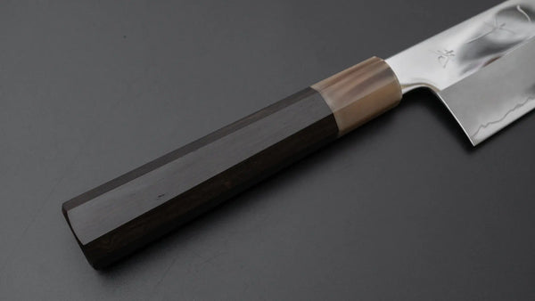 Hitohira Kikuchiyo Rou Silver #3 Mirror Polished Gyuto 240mm Ebony Handle - Tetogi
