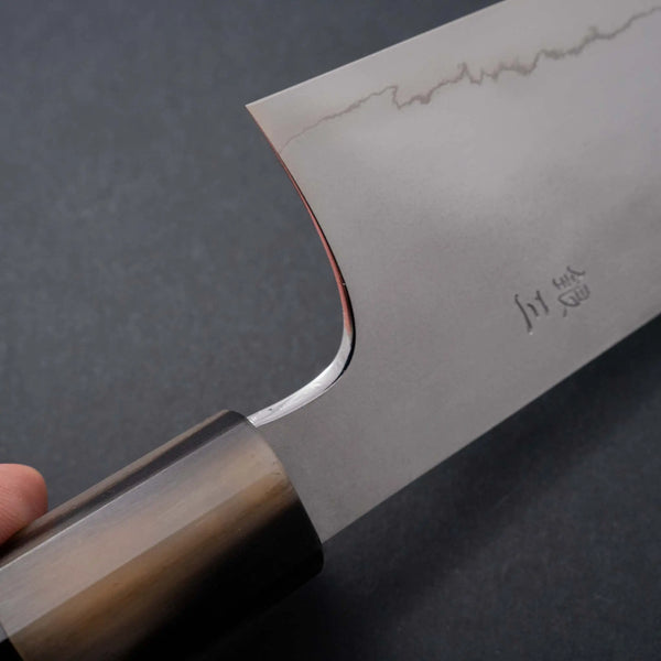 Hitohira Kikuchiyo Yohei Ginsan Kasumi Gyuto 210mm Ebony Handle - Tetogi