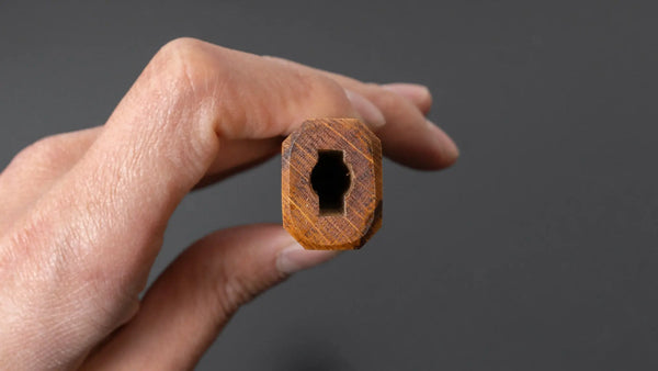 Hitohira KMT Lacquered Mono Oak Handle Natural (Sujihiki) - Tetogi