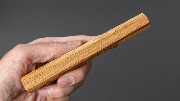 Hitohira KMT Lacquered Mono Oak Handle Natural (Sujihiki) - Tetogi
