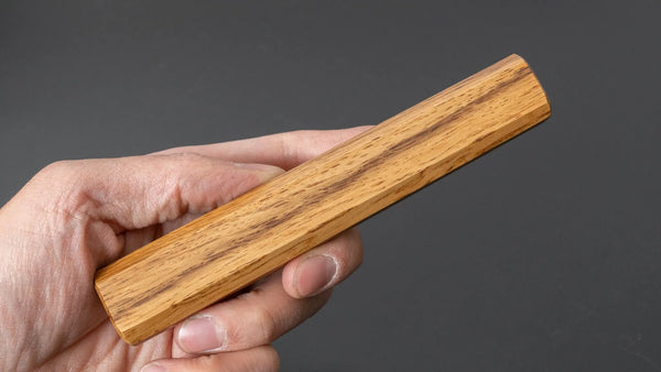 Hitohira KMT Lacquered Mono Oak Handle Natural (Sujihiki) - Tetogi