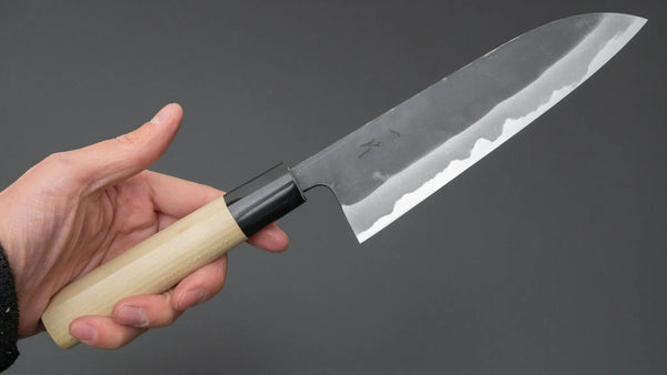 Hitohira MS Kurouchi White #2 Santoku 165mm Ho Wood Handle - Tetogi