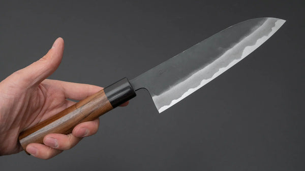 Hitohira MS Kurouchi White #2 Santoku 165mm Rosewood Handle - Tetogi