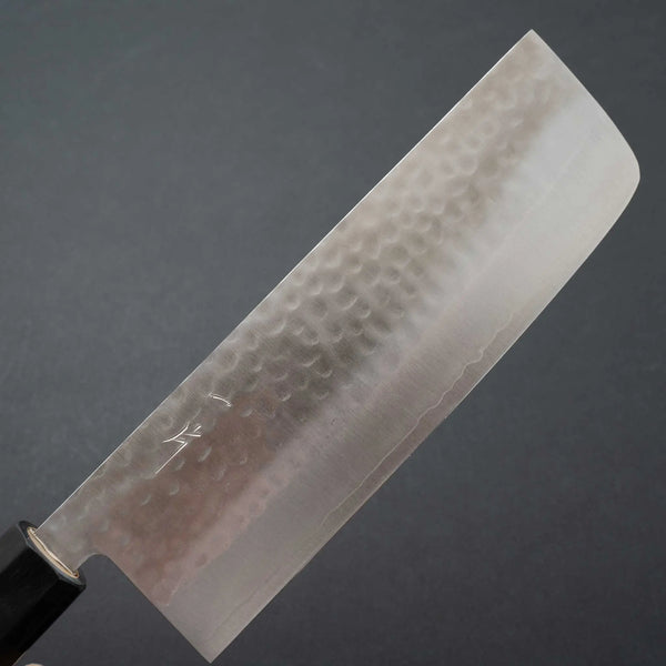 Hitohira NM Tsuchime Nakiri 165mm Ho Wood Handle - Tetogi