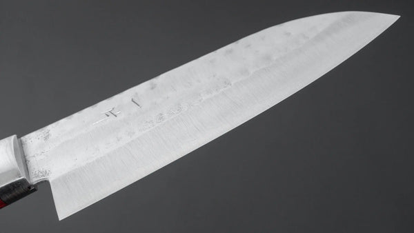 Hitohira NM Tsuchime Santoku 130mm Pakka Handle (Red) - Tetogi