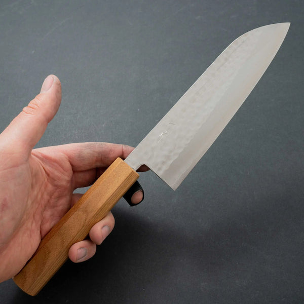 Hitohira NM Tsuchime Santoku 170mm Enju Handle - Tetogi