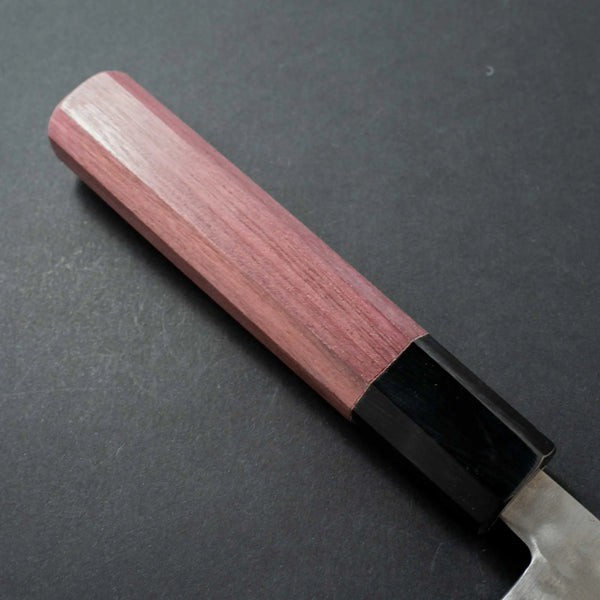 Hitohira NM Tsuchime Santoku 170mm Purpleheart Handle - Tetogi