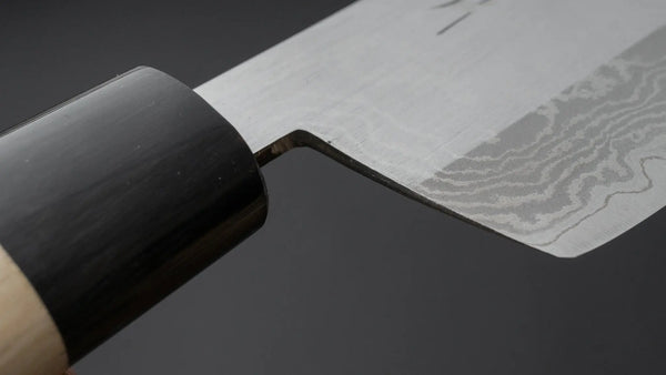 Hitohira NM V1 Damascus Nakiri 160mm Ho Wood Handle (Kanto Style) - Tetogi