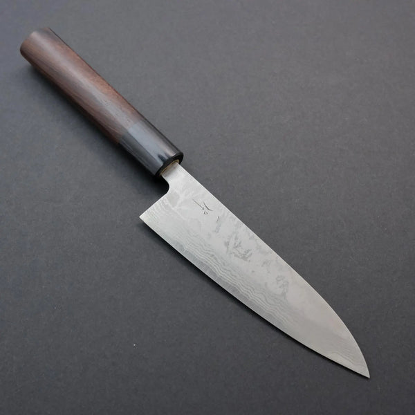 Hitohira Setsu Forged VG-10 Damascus Petty 140mm Rosewood Handle - Tetogi