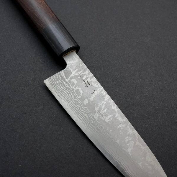 Hitohira Setsu Forged VG-10 Damascus Petty 140mm Rosewood Handle - Tetogi