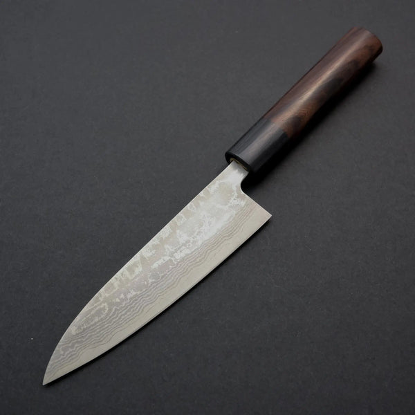 Hitohira Setsu Forged VG-10 Damascus Petty 140mm Rosewood Handle - Tetogi