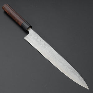 Hitohira Setsu Forged VG-10 Damascus Sujihiki 255mm Wood Handle - Tetogi