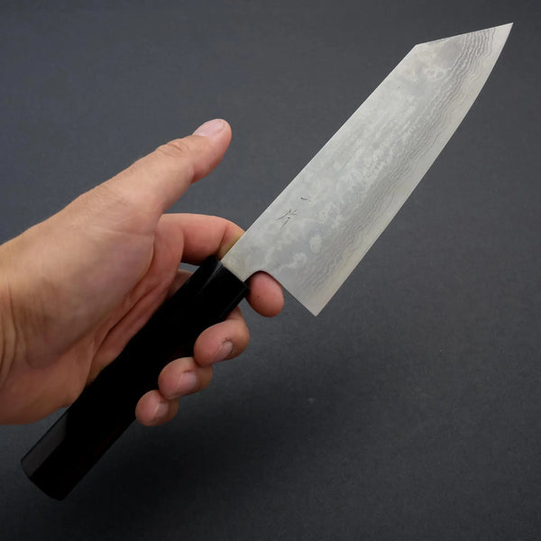 Hitohira Setsu Forged VG10 Damascus Bunka 170mm Rosewood handle - Tetogi