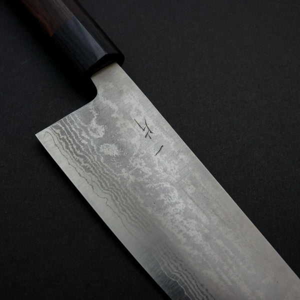 Hitohira Setsu Forged VG10 Damascus Bunka 170mm Rosewood handle - Tetogi