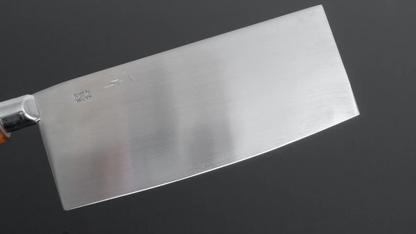 Hitohira Stainless Clad Chinese Cleaver 200mm Beechwood Handle - Tetogi