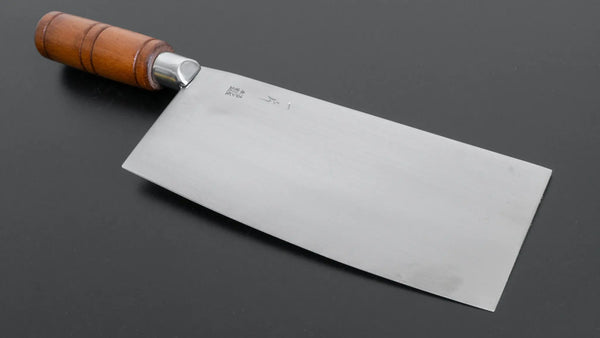 Hitohira Stainless Clad Chinese Cleaver 200mm Beechwood Handle - Tetogi