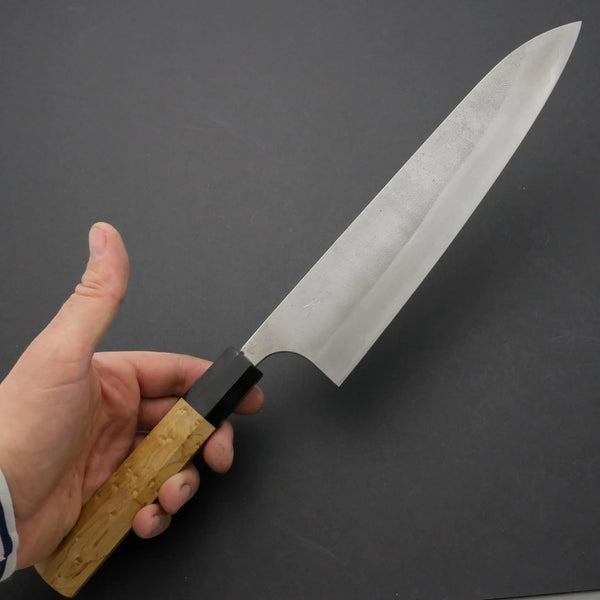 Hitohira STK Blue Super Nashiji Gyuto 240mm Taihei Custom Birdseye Handle - Tetogi