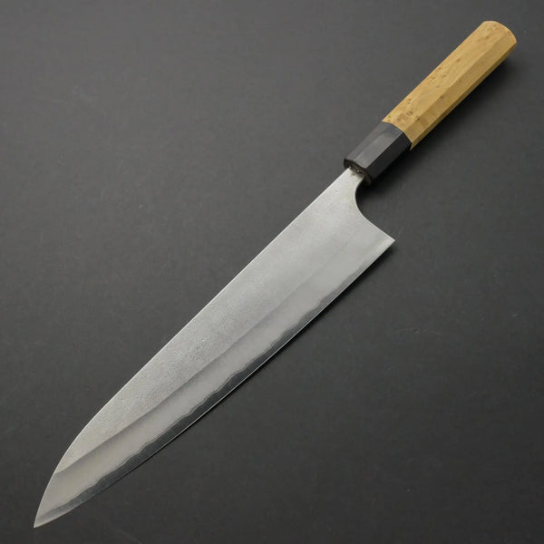 Hitohira STK Blue Super Nashiji Gyuto 240mm Taihei Custom Birdseye Handle - Tetogi