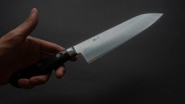 Hitohira T10 Migaki Santoku 170mm Pakka Handle - Tetogi