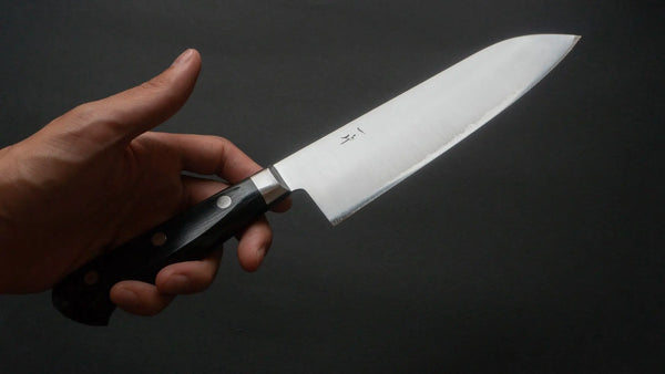 Hitohira T10 Migaki Santoku 170mm Pakka Handle - Tetogi