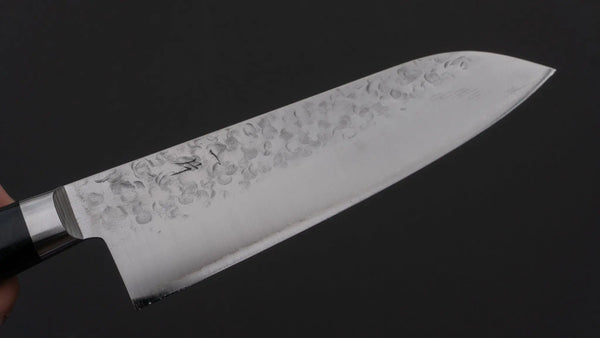 Hitohira T10 Tsuchime Santoku 170mm Pakka Handle - Tetogi