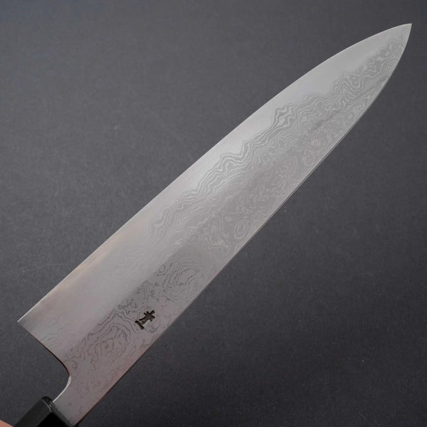 Hitohira Tanaka Kyuzo Blue #1 Damascus Gyuto 240mm Taihei Ebony Handle - Tetogi