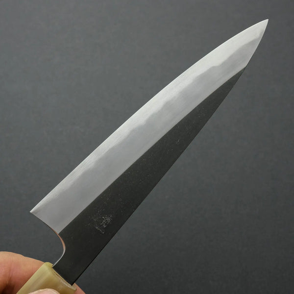 Hitohira Tanaka Kyuzo Blue #1 Kurouchi Petty 165mm Yakusugi Cedar Handle - Tetogi