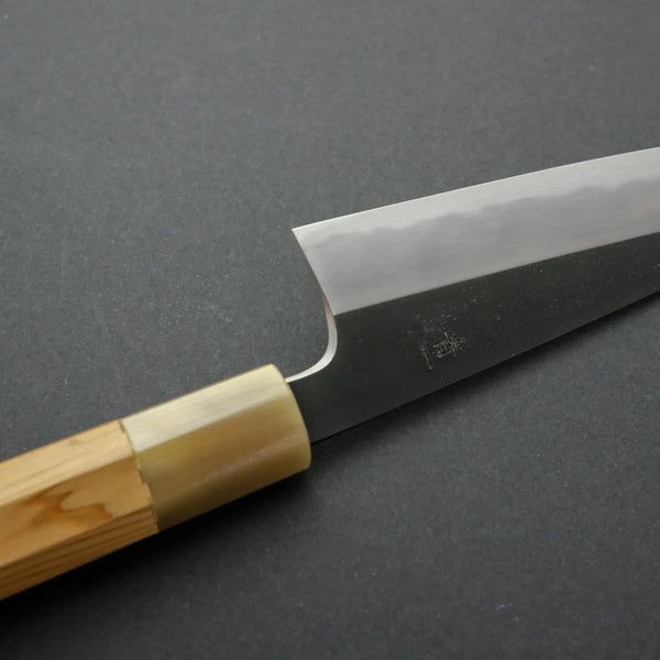 Hitohira Tanaka Kyuzo Blue #1 Kurouchi Petty 165mm Yakusugi Cedar Handle - Tetogi