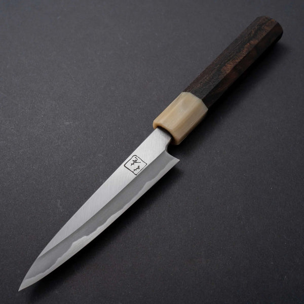 Hitohira Tanaka Kyuzo Blue #1 Migaki Petty 120mm Ziricote Handle (Old Stamp) - Tetogi