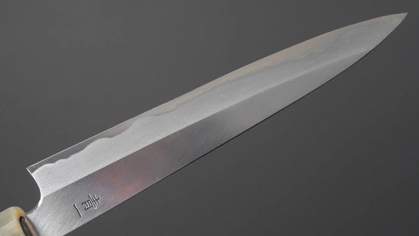 Hitohira Tanaka Kyuzo Blue #1 Migaki Petty 150mm Taihei Ebony Handle - Tetogi