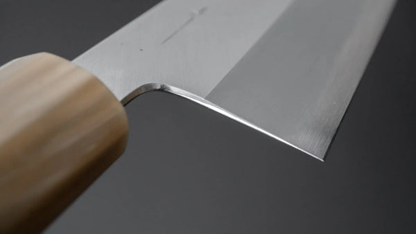Hitohira Tanaka Kyuzo Blue #1 Migaki Santoku 180mm Taihei Makassar Ebony Handle - Tetogi