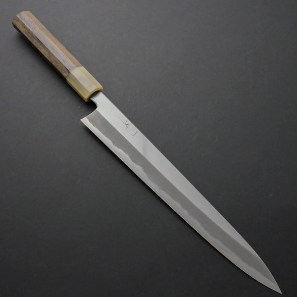 Hitohira Tanaka Kyuzo Blue #1 Migaki Sujihiki 270mm Ziricote Handle - Tetogi