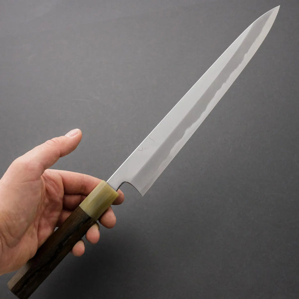 Hitohira Tanaka Kyuzo Blue #1 Migaki Sujihiki 270mm Ziricote Handle - Tetogi