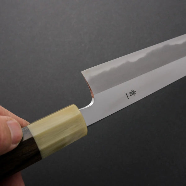 Hitohira Tanaka Kyuzo Blue #1 Migaki Sujihiki 270mm Ziricote Handle - Tetogi