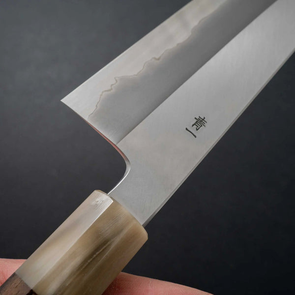 Hitohira Tanaka Kyuzo Blue #1 Stainless Clad Gyuto 240mm Ziricote Handle - Tetogi