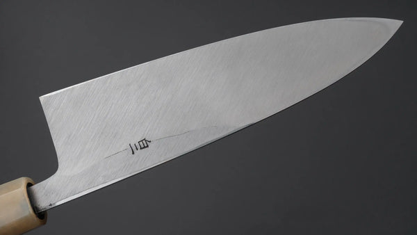 Hitohira Tanaka Manzo White #2 Deba 165mm Ebony Handle (Saya) - Tetogi