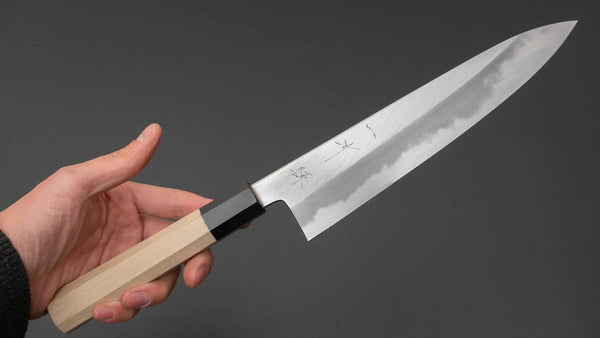 Hitohira Tanaka Ren White #2 Gyuto 210mm Ho Wood Handle - Tetogi
