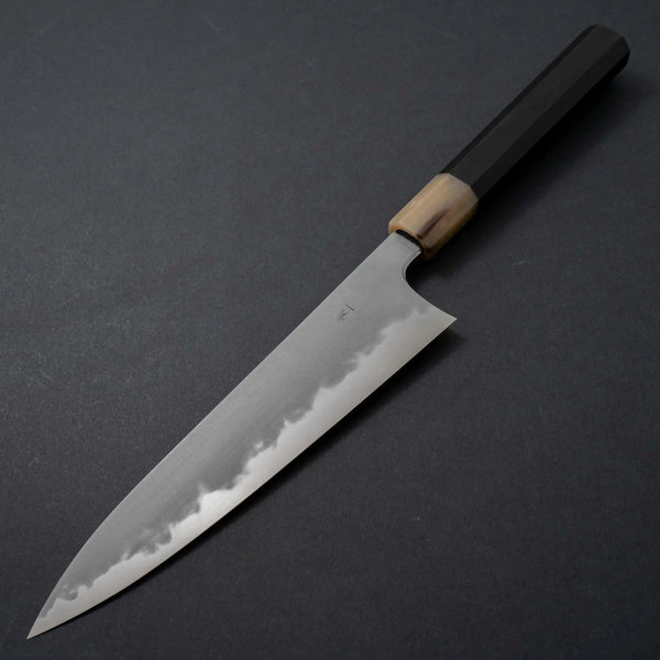 Hitohira Tanaka Yohei Blue #1 Kasumi Gyuto 210mm Ebony Handle - Tetogi