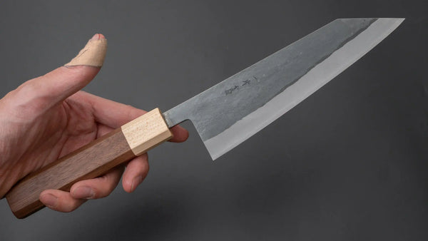 Hitohira TD Blue #2 Stainless Clad Kurouchi Bunka 170mm Walnut Handle - Tetogi
