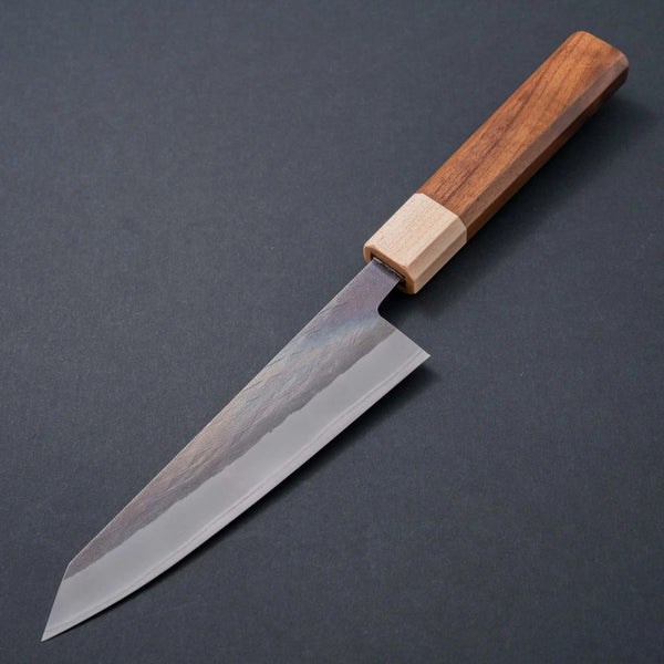 Hitohira TD Blue #2 Stainless Clad Kurouchi Honesuki Kaku 150mm Walnut Handle - Tetogi