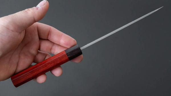 Hitohira TD Blue #2 Stainless Clad Kurouchi Petty 135mm Padauk Handle - Tetogi