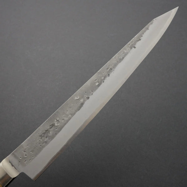 Hitohira TD Blue #2 Stainless Clad Nashiji Yo Sujihiki 240mm Walnut Handle - Tetogi