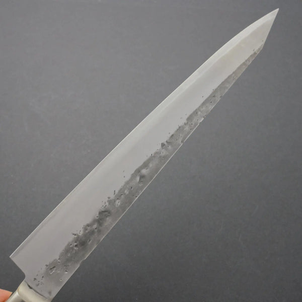 Hitohira TD Blue #2 Stainless Clad Nashiji Yo Sujihiki 240mm Walnut Handle - Tetogi