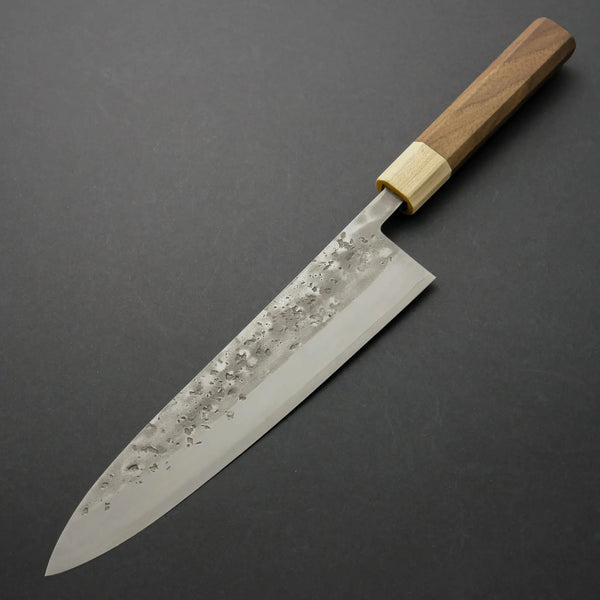 Hitohira TD SLD Nashiji Gyuto 210mm Walnut Handle - Tetogi