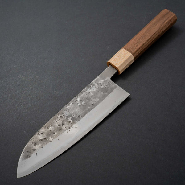 Hitohira TD SLD Nashiji Santoku 165mm Walnut Handle - Tetogi